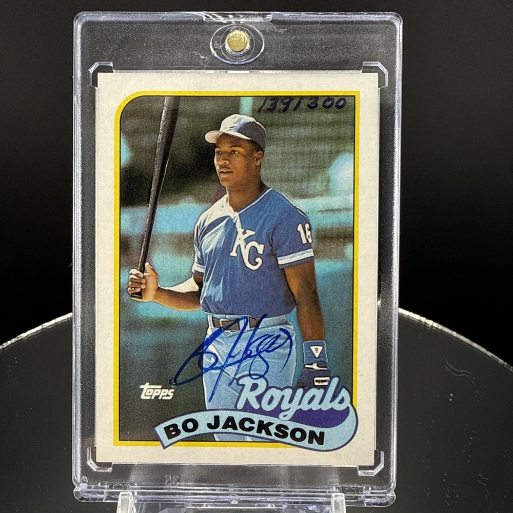 1989 Topps BO JACKSON Kansas City Royals Baseball Card #540 Autographed /300